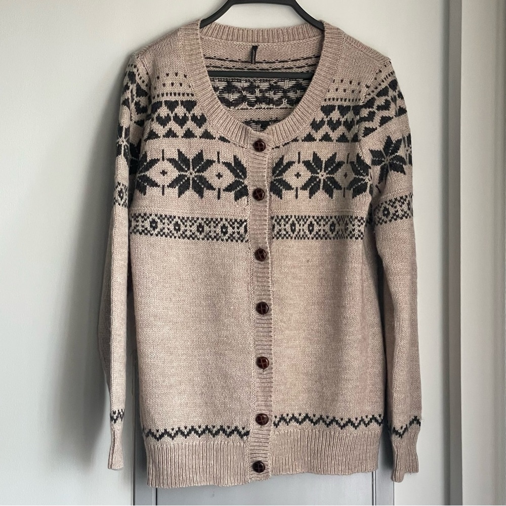 SOYA CONCEPT Apres Ski Cardigan with Black Pattern
